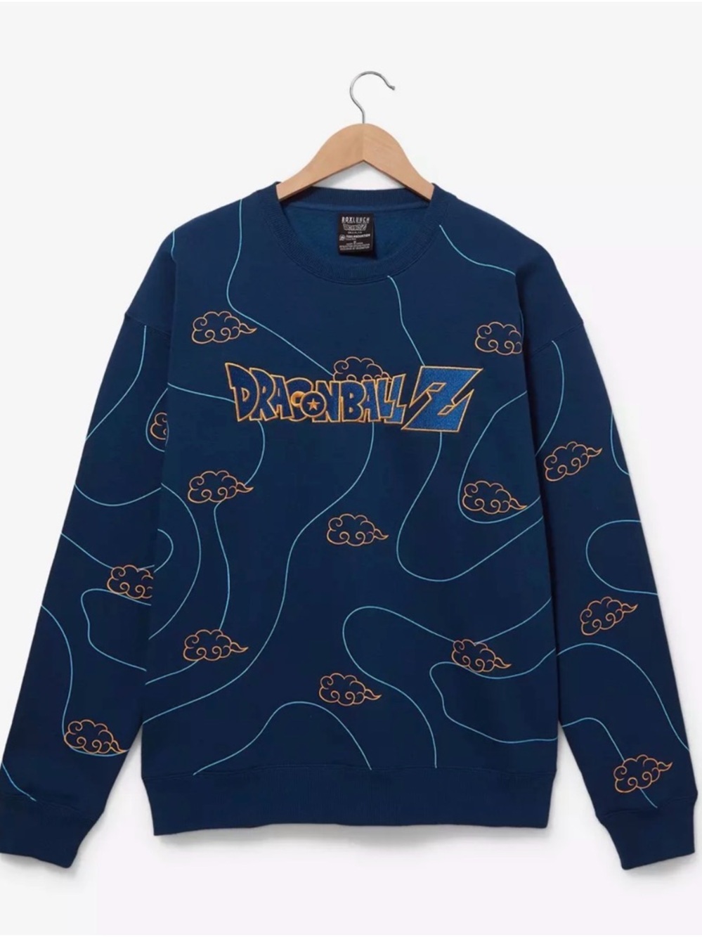 BOX Lunch Dragon Ball Z Graphic Navy Long Sleeve Sweatshirt